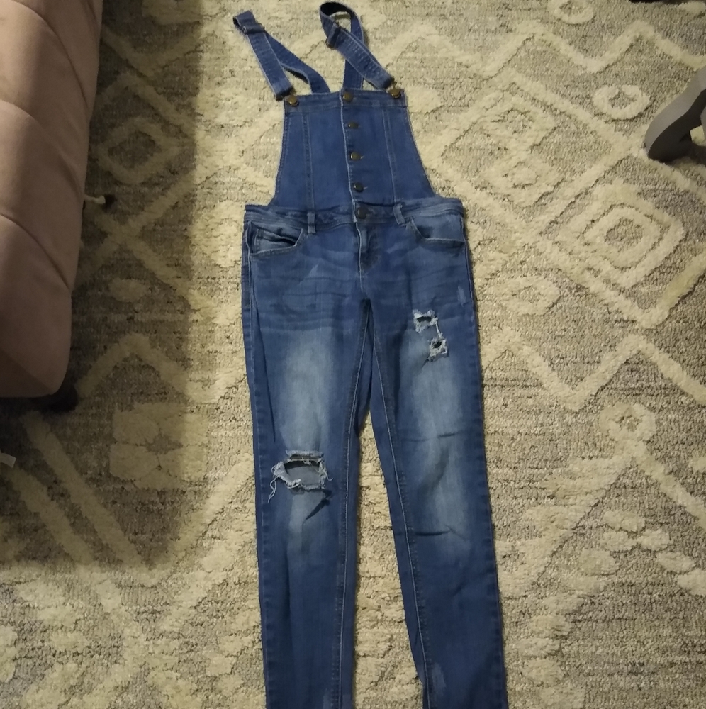 Tinseltown distressed overalls